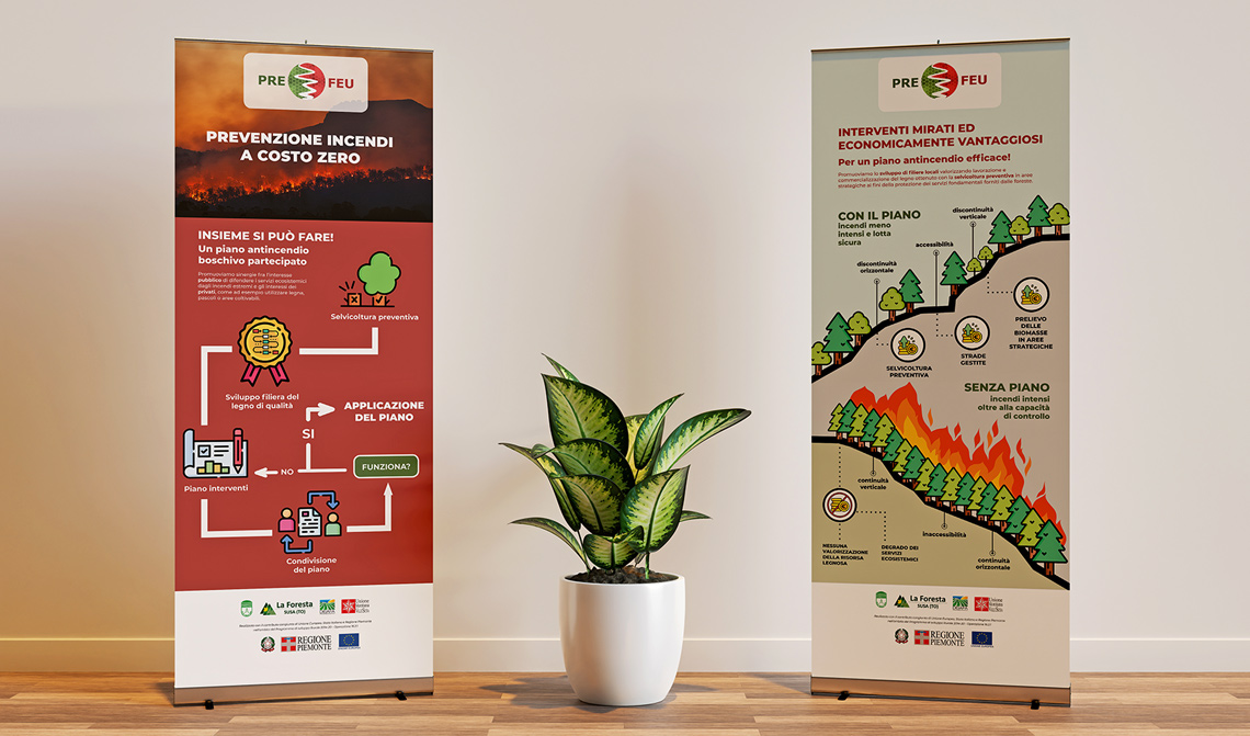 Brochure e Rollup per il progetto PreFeu